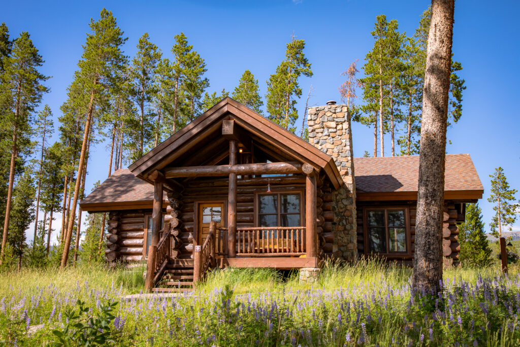 Trapper's two-bedroom log cabin
