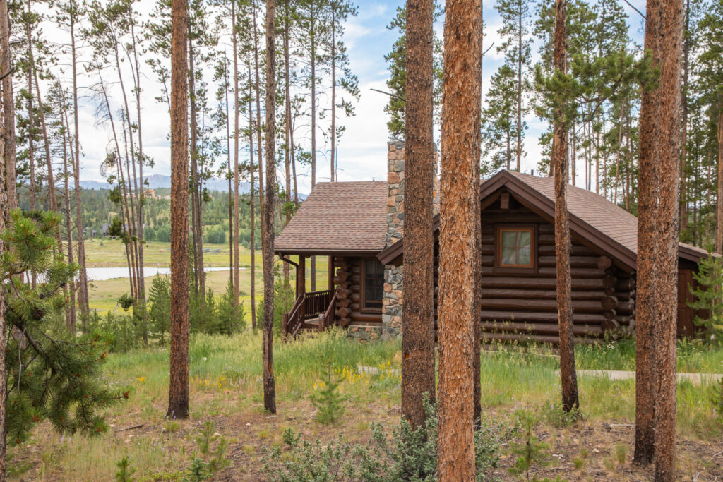 Coyote two-bedroom log cabin exterior