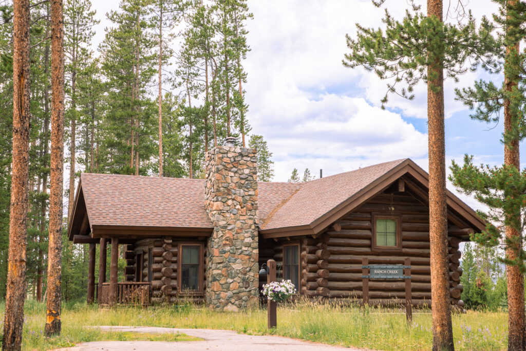 Ranch Creek two-bedroom log cabin exterior