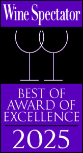 Wine Spectator Best of Award of Excellence 2025 badge