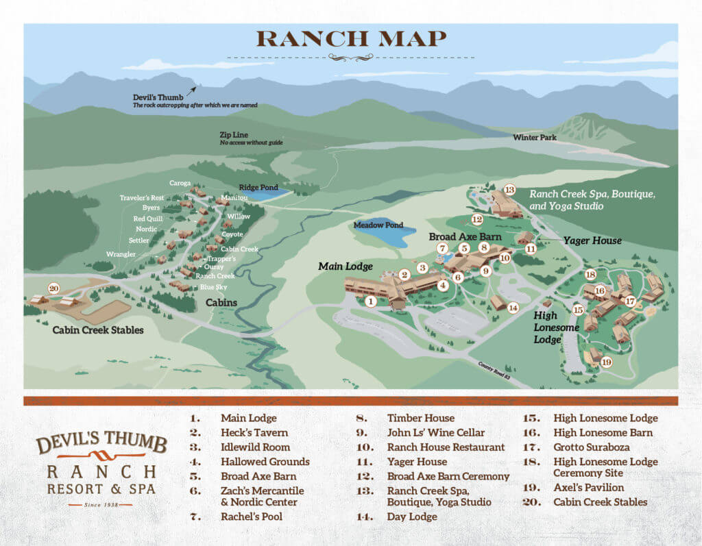 Colorado Mountain Resort Map