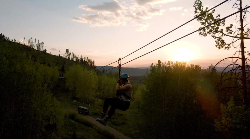 Sunset Night Zip Lining